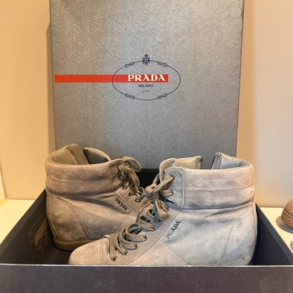 Parada grey suede lace up ankle boot size 40 (US 10) - Picture 1 of 9